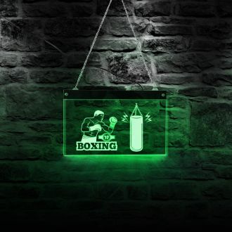 Boxing Male Boxer Fighting Sport Man Cave LED Neon Sign