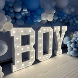 Steel Marquee Letter Boy Room Party Decor High-End Custom Zinc Metal Marquee Light Marquee Sign