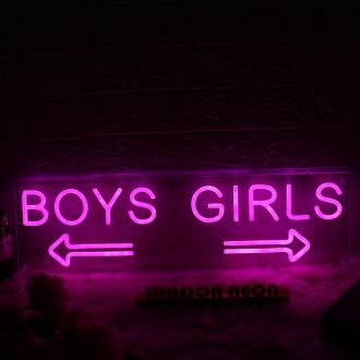 Boys' and girls' directions Neon Sign
