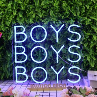 BOYS BOYS BOYS Blue Neon Sign