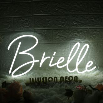 Brielle White Neon Sign