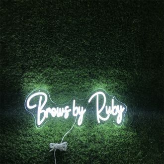 Brows By Ruby White Custom LED Neon Sign