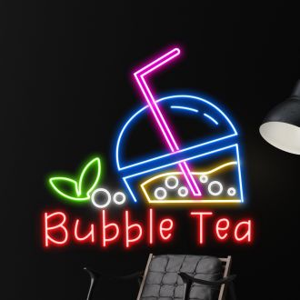 Bubble Tea Led Neon Sign Bubble Tea Led Sign Bubble Tea Coffee Wall Decors