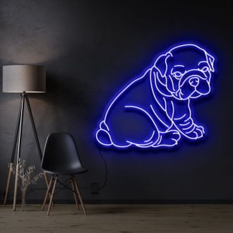 Bulldog Puppy Neon Sign