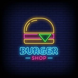 Burger Shop Neon Sign