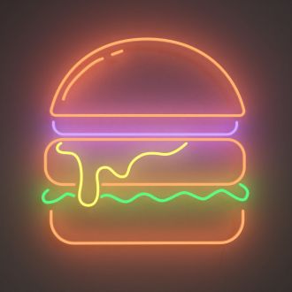 Burger V2 Neon Sign