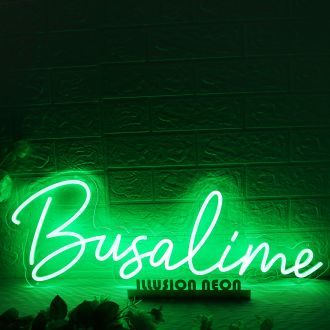 Busalime Green Neon Sign