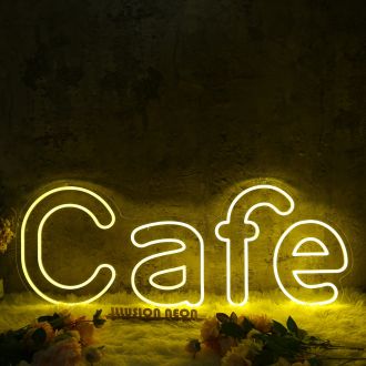 Cafe Yellow Custom Neon Sign