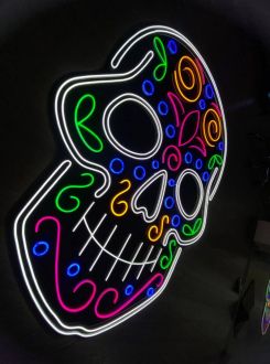 Calavera Skull Neon Sign