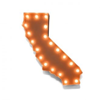 Steel Marquee Letter California Vintage High-End Custom Zinc Metal Marquee Light Marquee Sign