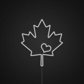 Canada Day Heart Neon Sign