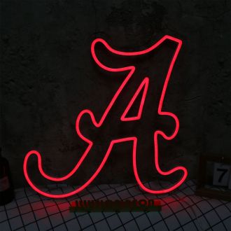 Capital Letter A Red Neon Sign