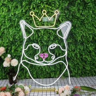Cat Wearing A Crown Custom Neon Sign