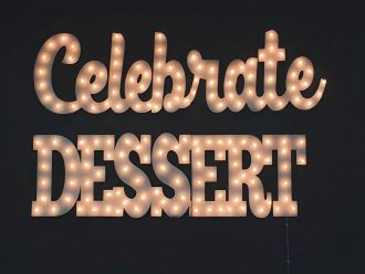 Steel Marquee Letter Celebrate Dessert High-End Custom Zinc Metal Marquee Light Marquee Sign