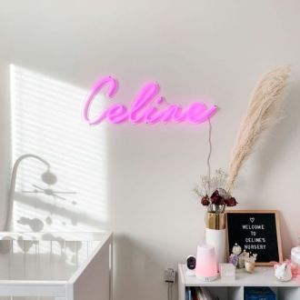 Celine Neon Name Signs Pink Neon Sign Bedroom Kids Room Decor