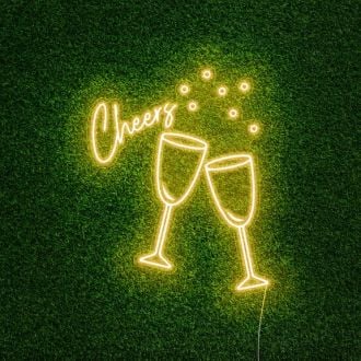 Champagne Cheers Neon Light