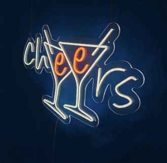 Cheers Cocktail Neon Sign Neon Bar Sign