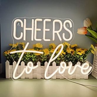 Cheers To Love Neon Sign