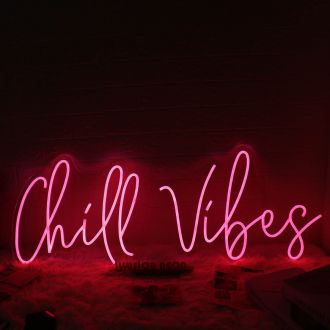 Chill Vibes Red Custom Neon Sign