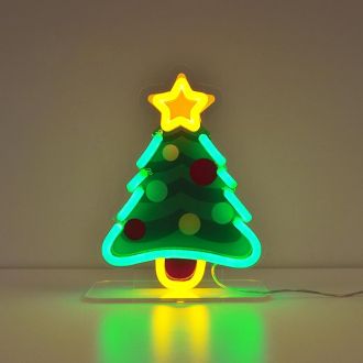Christmas Tree Emoji Neon Sign