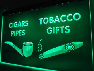 cigars Pipes Tobacco Gifts LED Neon Sign