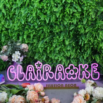 Clairaoke Purple Custom Neon Sign