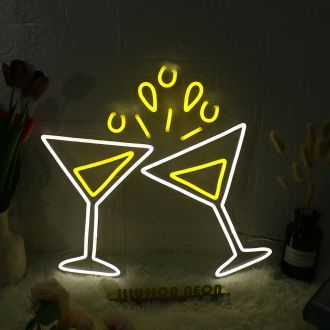 Cocktail Cheers Custom Neon Sign