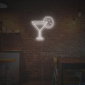 Cocktail With Lemon LED Neon Sign