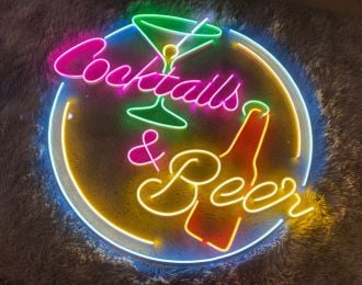 Cocktails and Beer Neon Sign