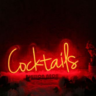 Cocktails Red Custom Neon Sign