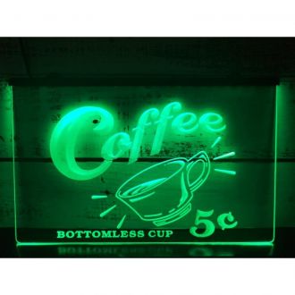 Coffee 5 Cents Vintage Reporduction LED Neon Sign
