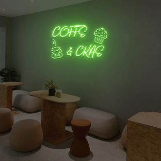 Coffee And Cake Neon Sign