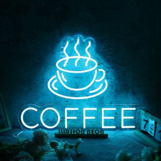 Coffee Blue Custom Neon Sign