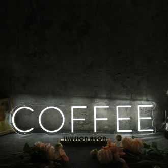 Coffee White LED Neon Sign