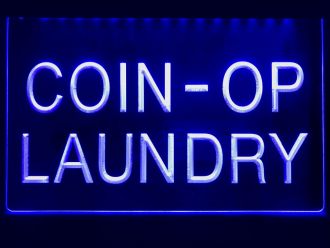 Coin Op Laundry Dry Cleans LED Neon Sign