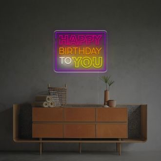 Colorful Happy Birthday To You LED Neon Sign
