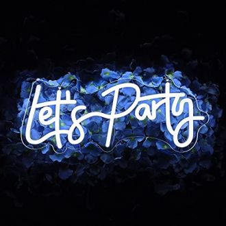 Lets Party Neon Sign For All Holiday Party And Home Decoration