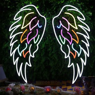 Colorful Wings Neon Sign