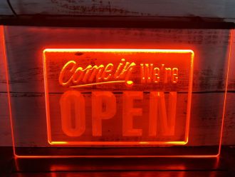 Come In We Are Open Shop Cafe Bar LED Neon Sign