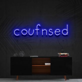 Confused Neon Sign