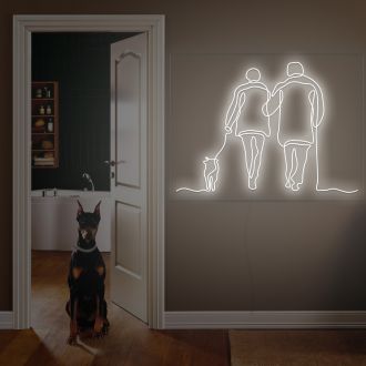 Couple Walk Together Neon Sign For Home Decor
