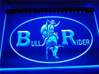 Cowboys Bull Rider Bar Beer Pub LED Neon Sign