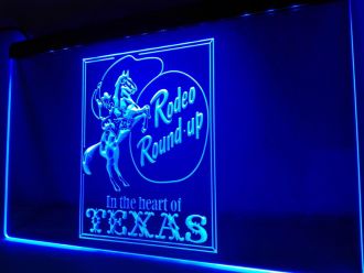Cowboys Horse Rodeo Texas Bar LED Neon Sign