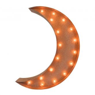 Steel Marquee Letter Crescent Moon Vintage High-End Custom Zinc Metal Marquee Light Marquee Sign