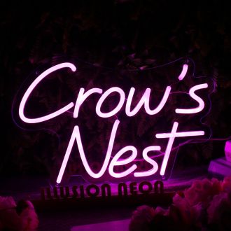 Crow's Nest Purple Neon Sign