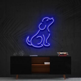 Curious Dog Neon Sign