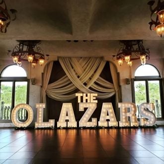 Steel Marquee Letter The Olazars Name High-End Custom Zinc Metal Marquee Light Marquee Sign