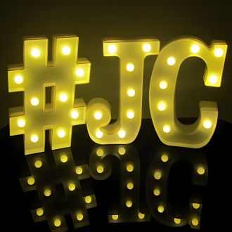 Steel Marquee Letter #JC High-End Custom Zinc Metal Marquee Light Marquee Sign