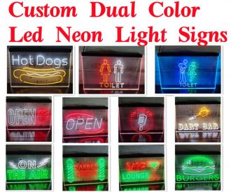Custom Personalized On Off Switch Dual LED Neon Sign