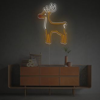 Cute Christmas Elk Custom LED Neon Sign